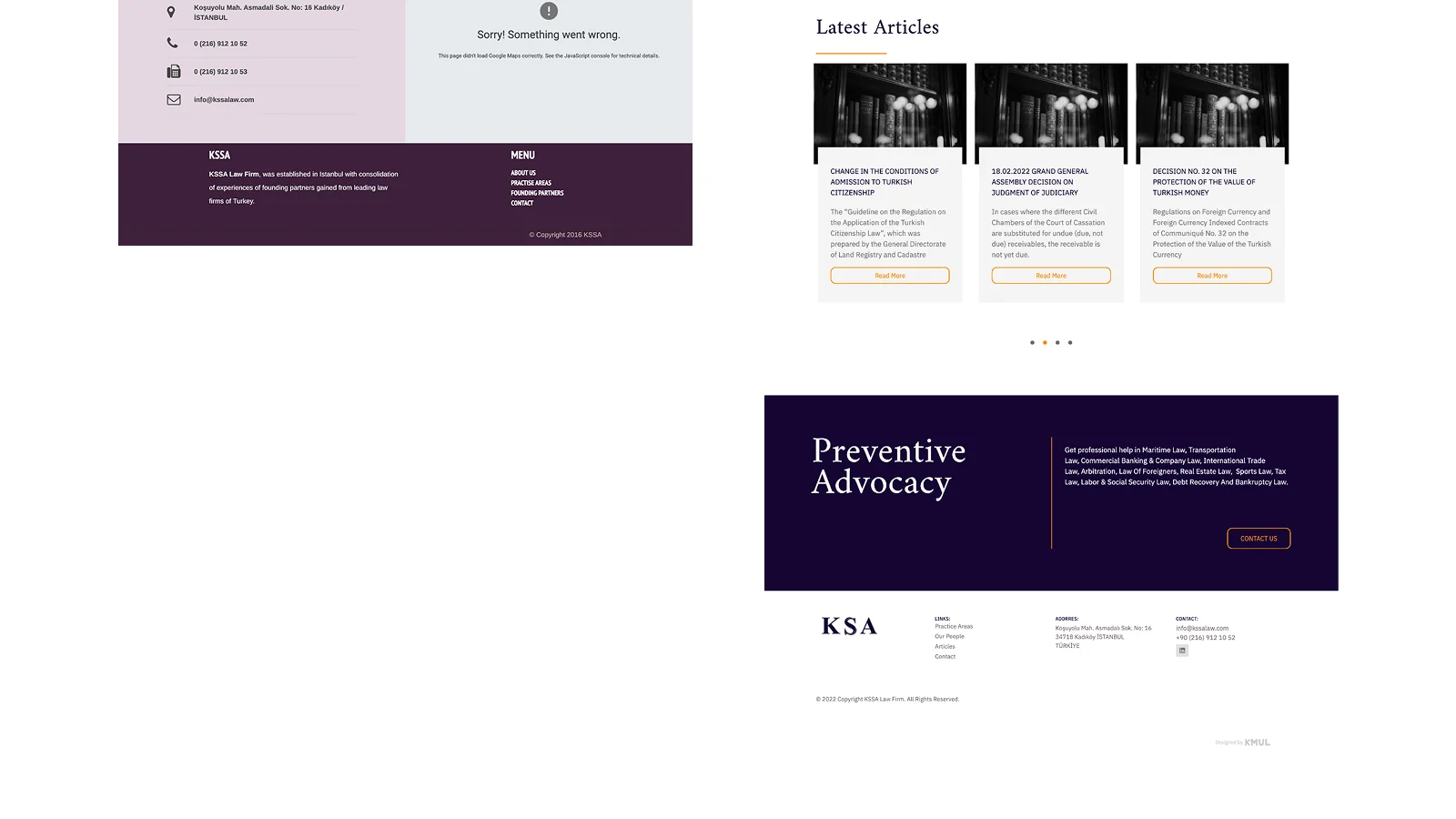 KSSA Law — website design change. before after slice 3