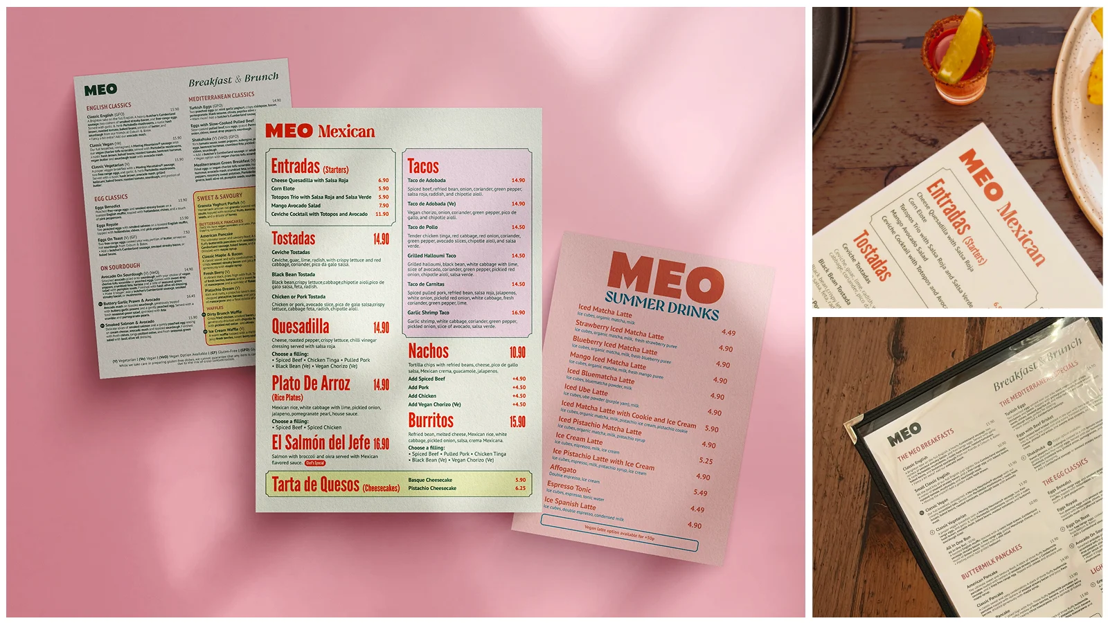 MEO Brighton — menu design